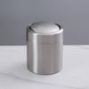 Kosz na śmieci ze stali nierdzewnej, mały kosz na śmieci na blat, 1,5 l, z pokrywą obrotową lub bez, kosz na śmieci na blat biurowy