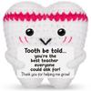 Funny Crochet Positive Energy Tooth Doll With Card Home Room Decoration Handmade Knitted Tooth Desktop Ornament Christmas Gifts