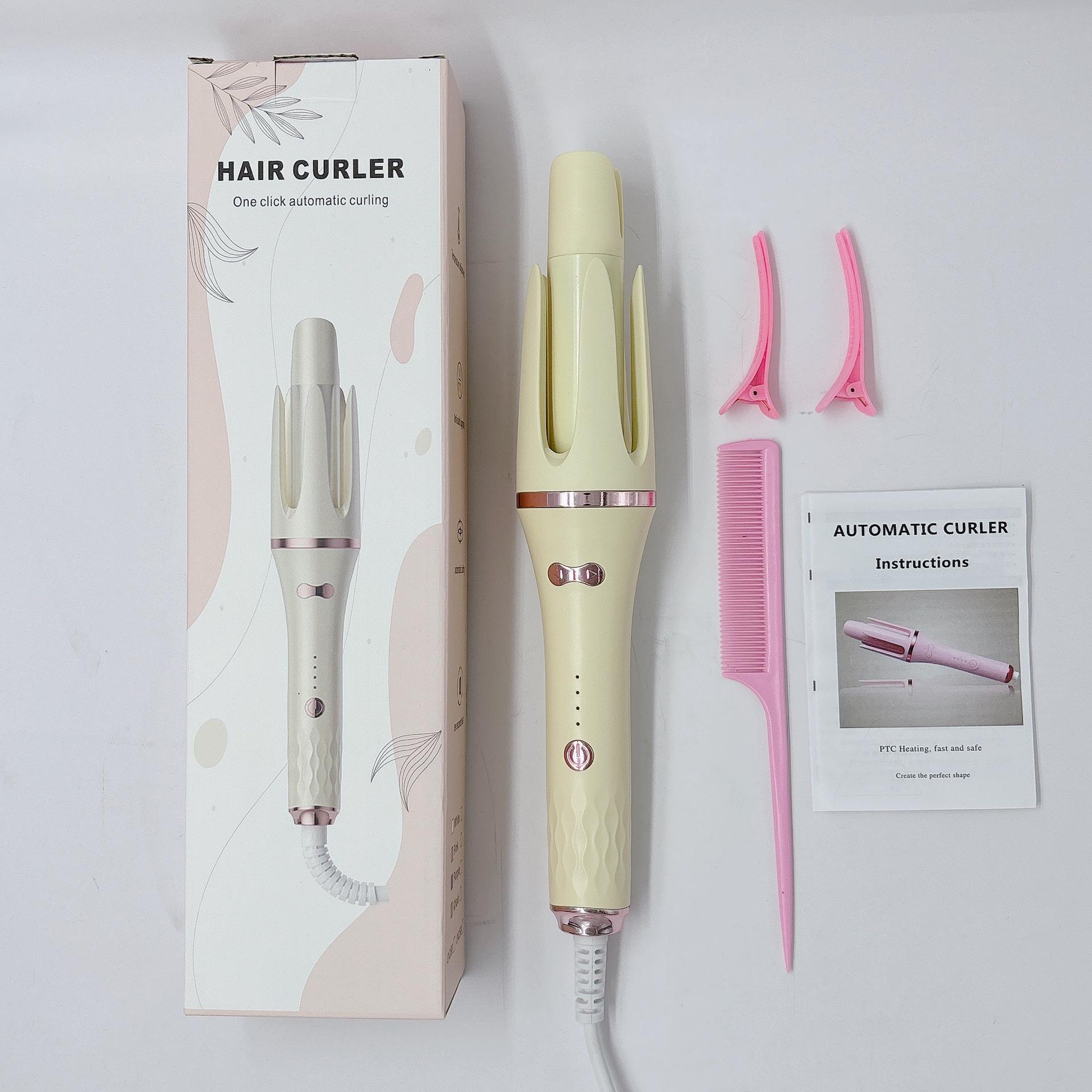 

Полностью автоматическая плойка для завивки волос с большой волной 32 мм ручная плойка для завивки волос с отрицательными ионами бежевый