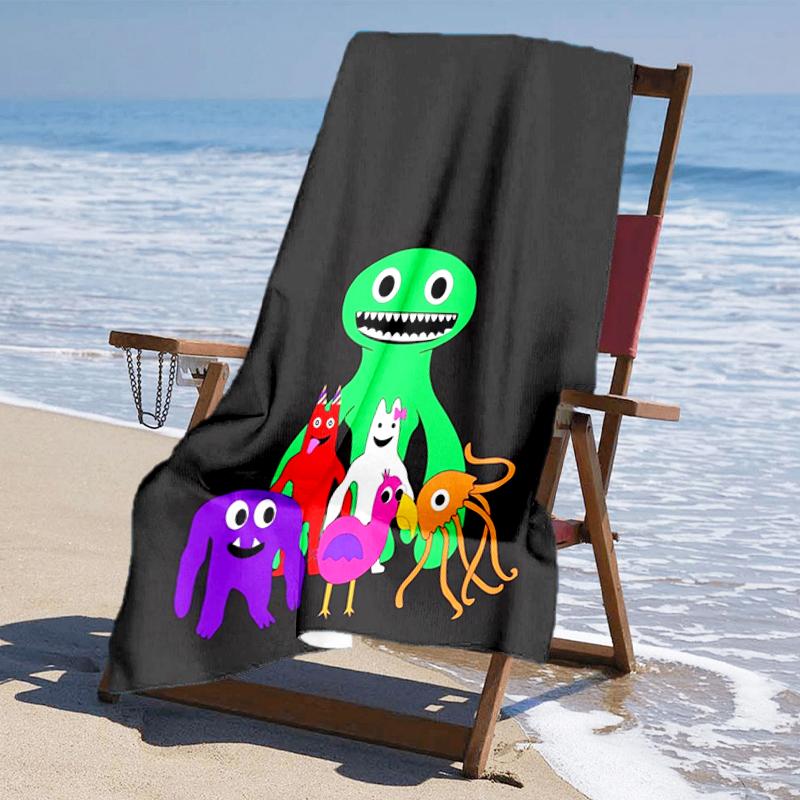 Ultra-Soft Beach Towel with Garten of Banban Theme,Ideal for Pool - Camping, Diving - Perfect Travel Essential, Vibrant Beach Towel.