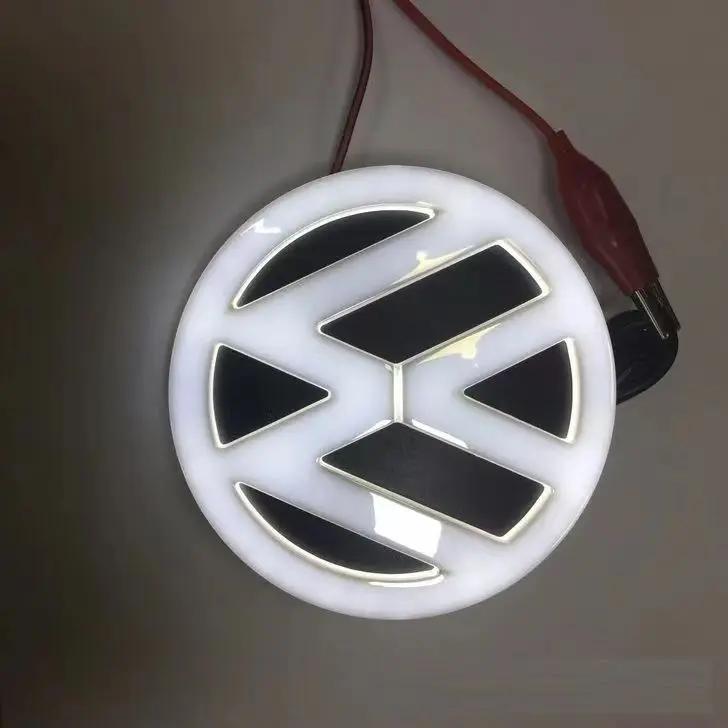 

2026 Hot For VOLKSWAGEN VW 11cm LED Car Front Rear Emblem Badge Sticker For VW Polo Golf Jetta Beetle CC Tiguan Touran Passat MK 11cm білий