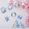Fantasy Snowflake Honeycomb Ball Hanging Ice and Snow Christmas Tree Pendant Colorful Christmas Spring Festival Decoration Party