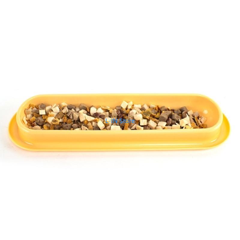 Slanted Bowls Small Dog 15° Tilted Water Feeding Dish 14in Long