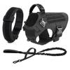 Large Dog Harness And Leash Set Pet German Shepherd Malinois Training Walking Vest Dog Harness And Collar For Medium Large Dogs
