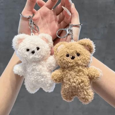 Magnetic Cartoon Bear Key Chain Cartoon Bear Plush Pendant Magnetic Bear Pendant  Unisex