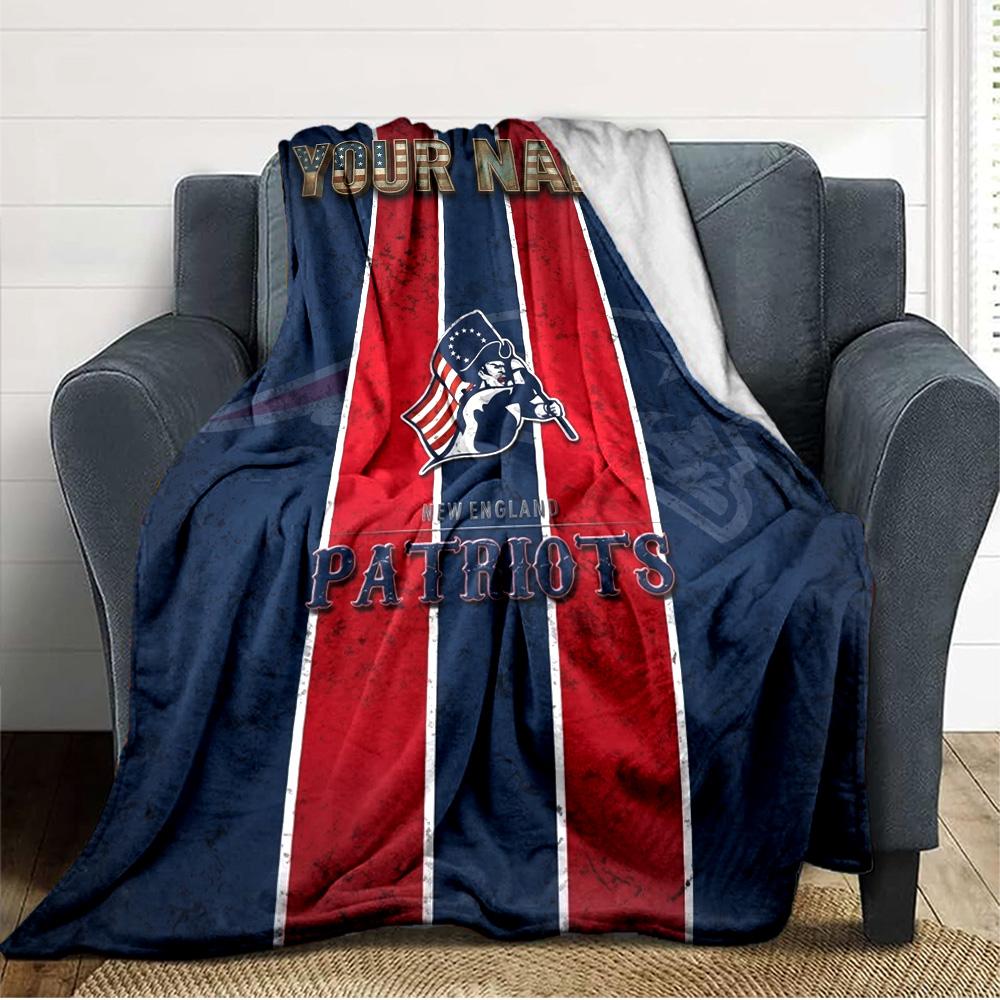 Name Individuell New England Patriots Druck Flanelldecke Hohe Qualität Warm Bequem Decke für Alle Jahreszeiten Perfekt für Geschenke Heimdekoration