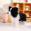 Border Collie Plush Toy - Standing & Lying Poses, Cute Dog Doll Gift