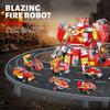 Small Particle Boy Assembled Building Block Fire Line Rescue Fire Parent-Child Interactive Gift Model Car