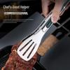 Stainless Steel Korean BBQ & Kitchen Tongs: Bread, Steak, or Barbecue Tongs with Three-Line Grip