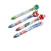 Christmas 6-Color Santa Claus Ballpoint Pen: Multi-Color Push-Button Journaling Pen for Students