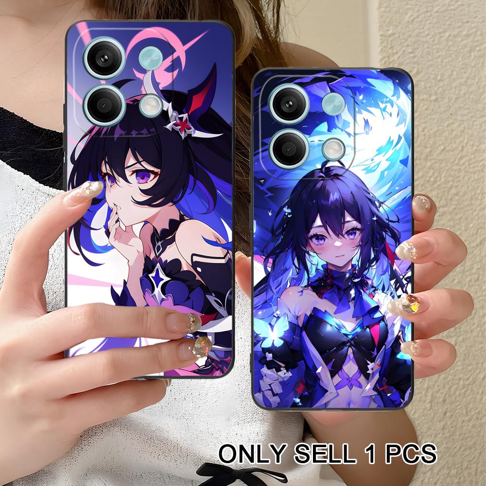 HSR Seele Matte TPU Mobile Phone Case for Xiaomi Redmi Note 14 13 12 11 S Pro Plus 4G 5G Colorful Printing Cover