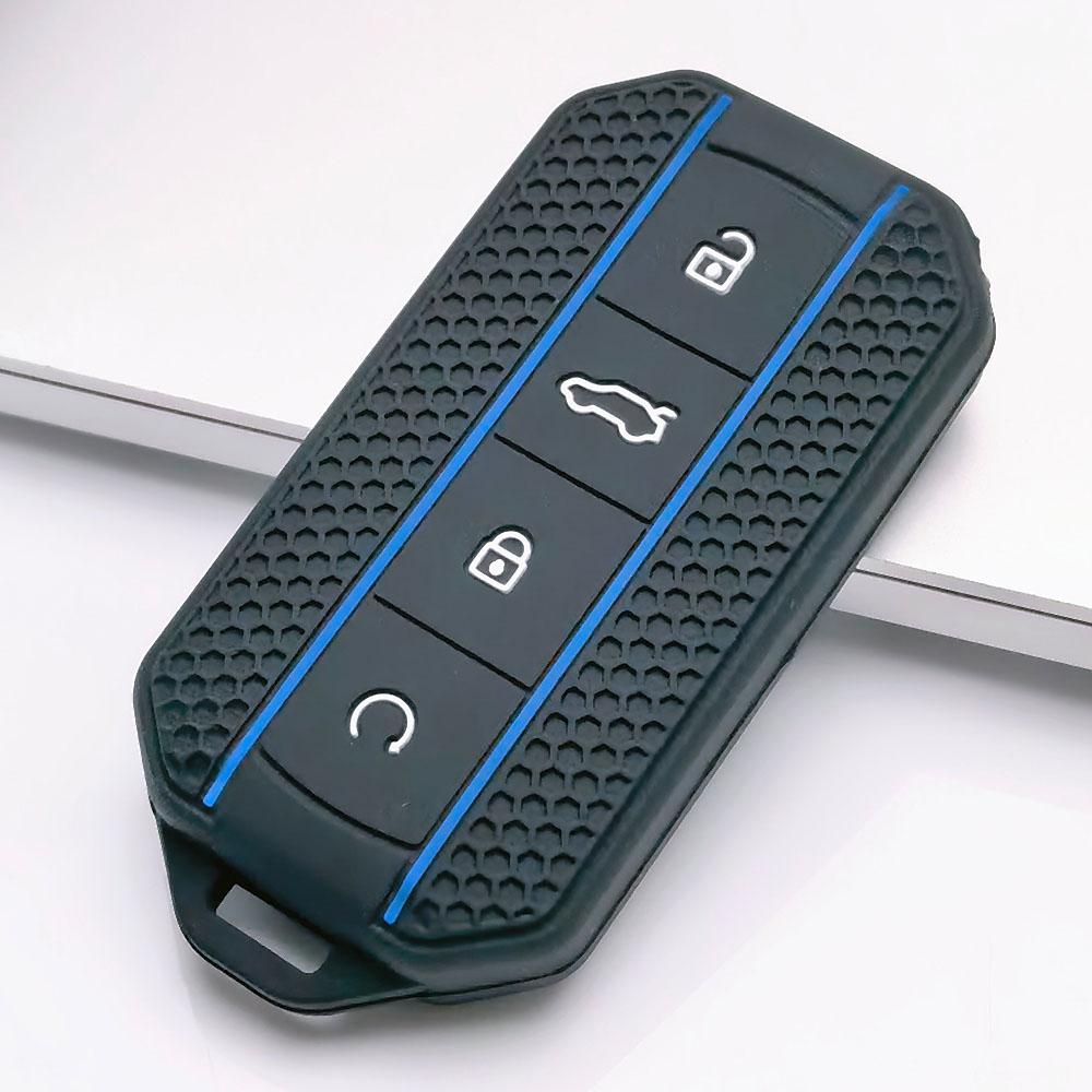 4 Button Silicone Key Fob Cover for Chery Jaecoo 7 8 J7 J8, Full Wrap Key Guard for Jaecoo Smart Key, Anti-Scratch Protective Case