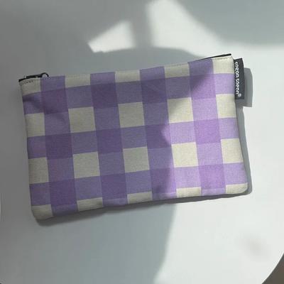 Violet Check Pouch M