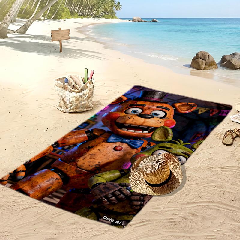 Five Nights at Freddy’s Beach Towel, Soft Absorbent Quick‑Dry Towel for Beach Pool Swimming Travel Home