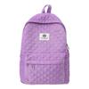 Schoolbag1011 Wholesale New Hugh Solid Color Trend Plaid Backpack Student Women's School Bag Large Capacity Campus