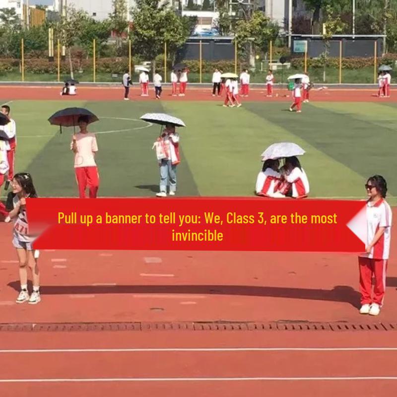 School Sports Ceremony Cheer Handheld Sign Prop with Cat Design