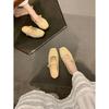 Height Increase Of 5Cm~ One Word With Mary Jane Shoes Holiday Style Straw Woven Square Head Cool Slippers Lazy Bag Head Half Drag Female Summer