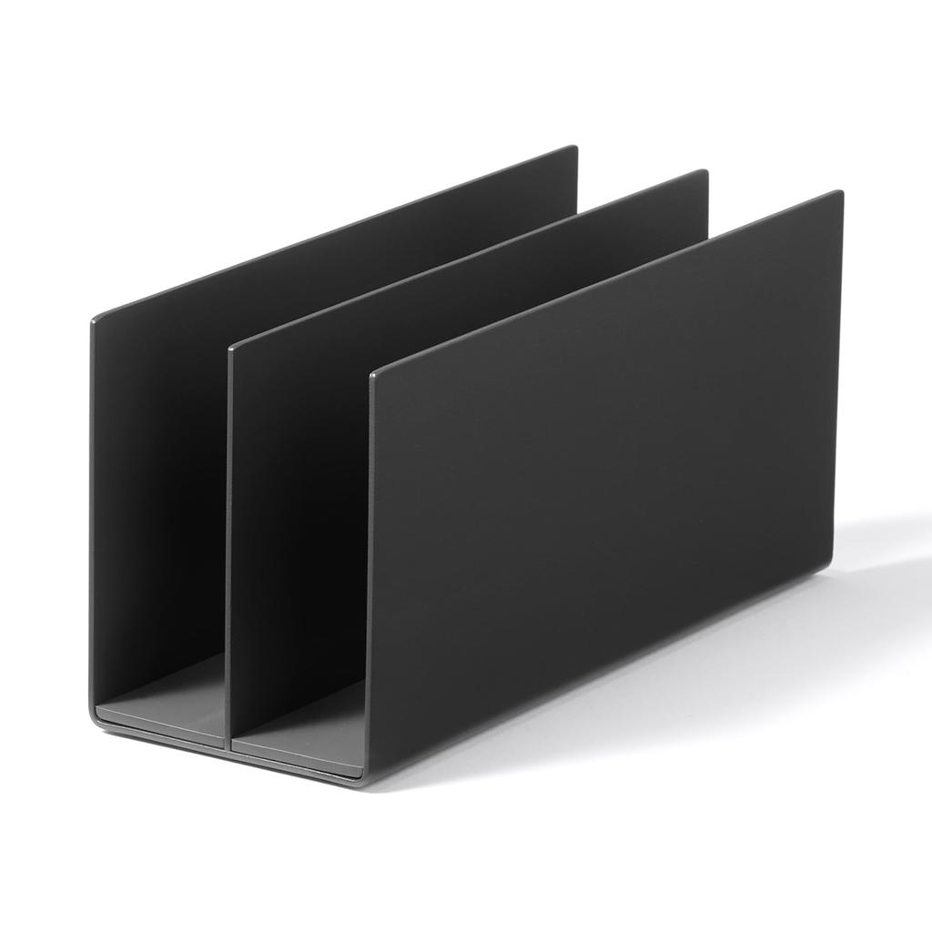 MUJI Steel Divider 2 Dark 86mm W X 230mm D X 110mm 83767150 Stand, Compartments, Gray, Approx. H,