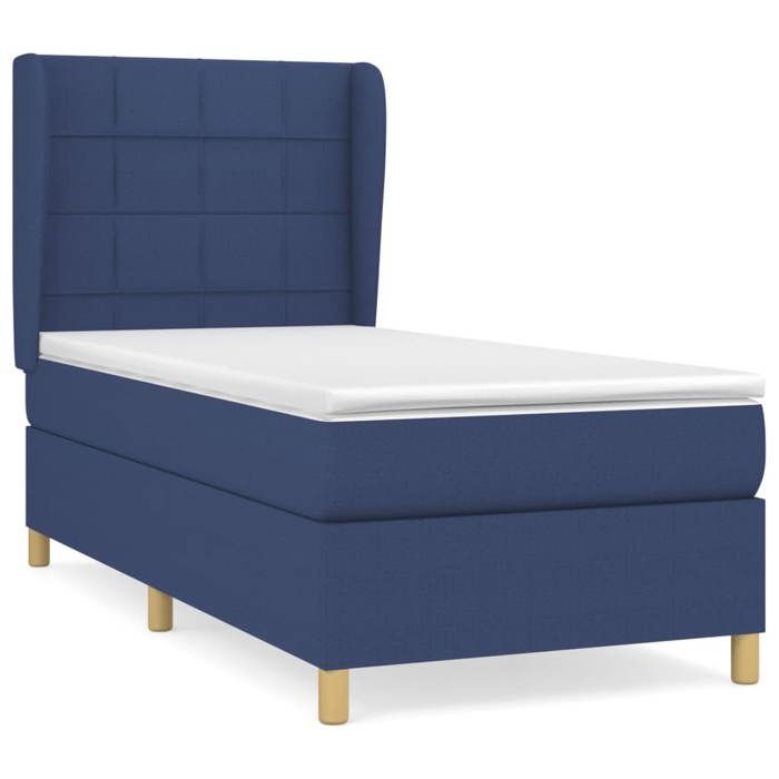 Maison Exclusive - Sommier à lattes de lit avec matelas Bleu 80x200 cm Tissu