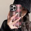 Girls Contrast Color Plaid for Apple 16 Mobile Phone Case 17promax Autumn and Winter Sweet Cool 11 for IPhone 13 Leather 12