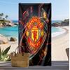 Manchester United Bedrucktes Strandtuch Schnelltrocknend Weiches Handtuch Tragbare Große Rechteckige Stranddecke für Reisen Schwimmbad