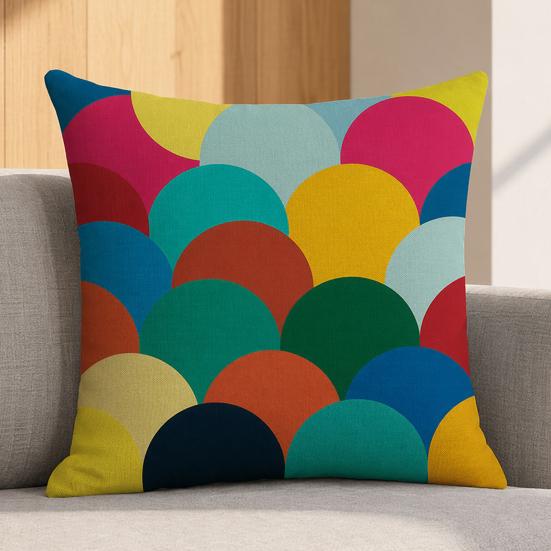 Geometric Print Pillowcase, Breathable All-Season Pillow Cover, Moisture Absorbing Decorative Sofa Cushion Cover,Soft Decorative Cushion Case for Sofa