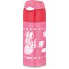Thermos Water Bottle, Vacuum Insulated Straw Bottle, 400ml, Minnie Strawberry Pink, For Children, For Going To Kindergarten And School, For Cooling