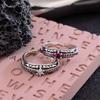 Adjustable Cross Pendant Ring With Pink Zirconia Stone Men Women Vintage Chic Fashion Jewelry