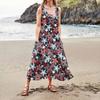 Women's Casual Comfortable Independence Day Print Sleeveless Cotton Pocket Dress