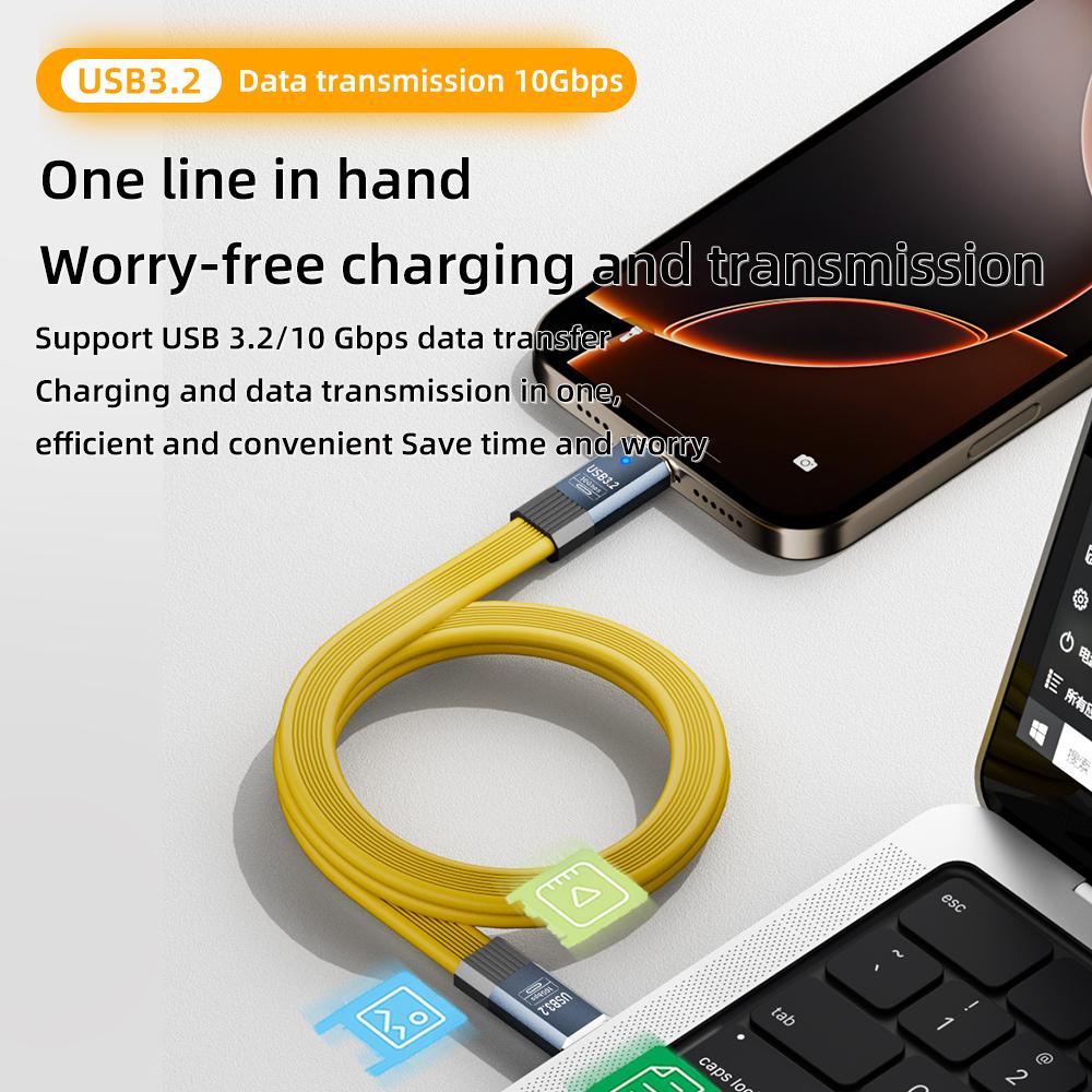 USB3.2 Soft Board Data Cable USB A toType-C 36W Fast Charging Cable 10Gbps Transmission Suitable for Mobile Phones and Computers