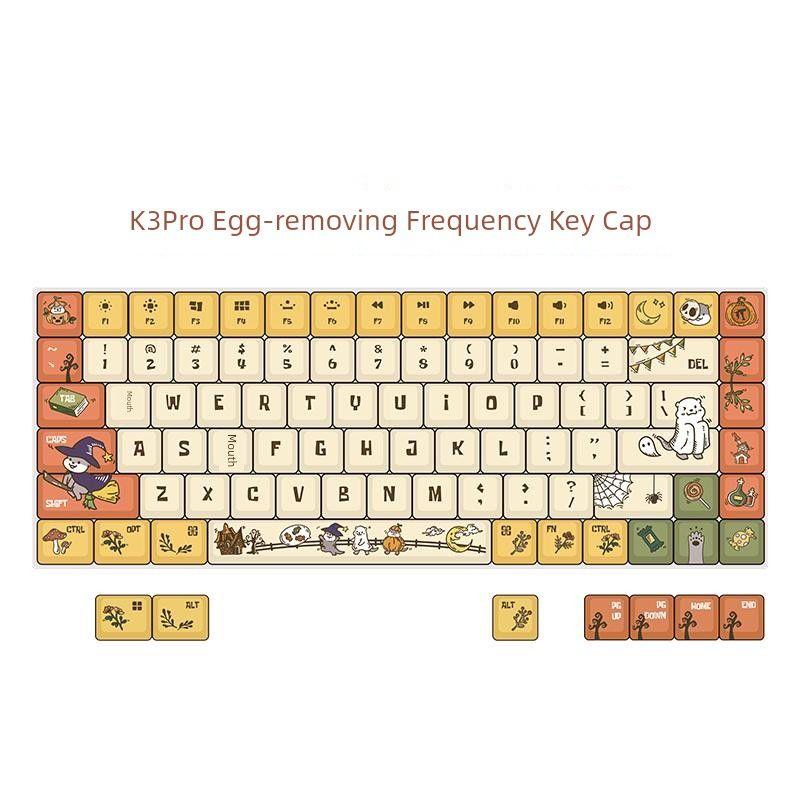 

Suitable for Pro Core Trick-Or-Treat K3 Short Series Key Otter Cute Shaft Max Otter Keychron Cross Cap Image color