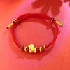 Instant Wealth Red String Bracelet - Year of the Horse, Light Luxury Zodiac Charm for Couples, Unisex Chinese Style Luck Bracelet