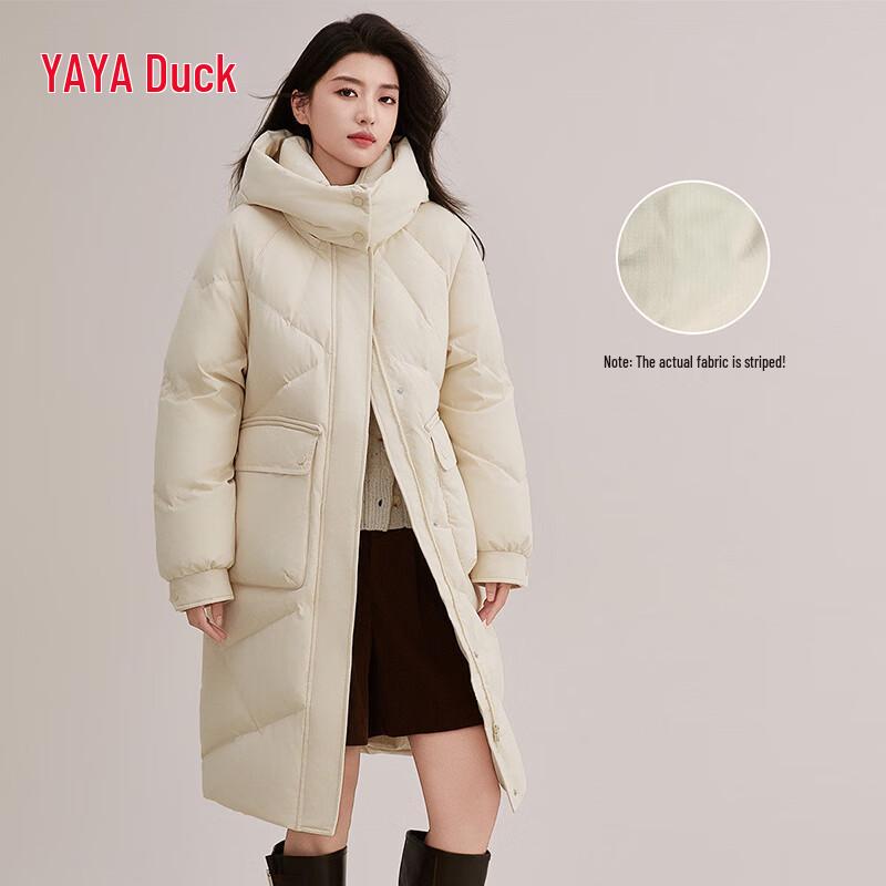 Women's Detachable Hood Long Winter Down Jacket