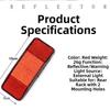 Red Bike Rear Reflector Taillight Plastic Battery Powered Rear Taillight