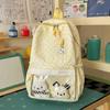Schoolbag Light Lemon Candied Yellow Series Rabbit Polka Dot Backpack for Primary and Secondary School Students Campus Full of Vitality School Bag