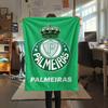 1Pc Palmeiras Print Flannel Blanket High Quality Warm Comfortable Cover for All Seasons Perfect for Gifts Home Decor