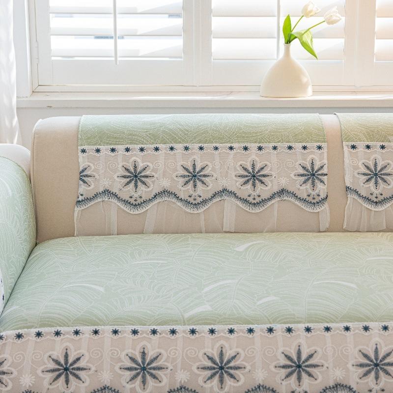 Ice Silk Sofa Cushion Non-Slip High-End Sense Summer Mat Seat Cushion Summer Lace Lace Sofa Cover Cover Cloth Towel