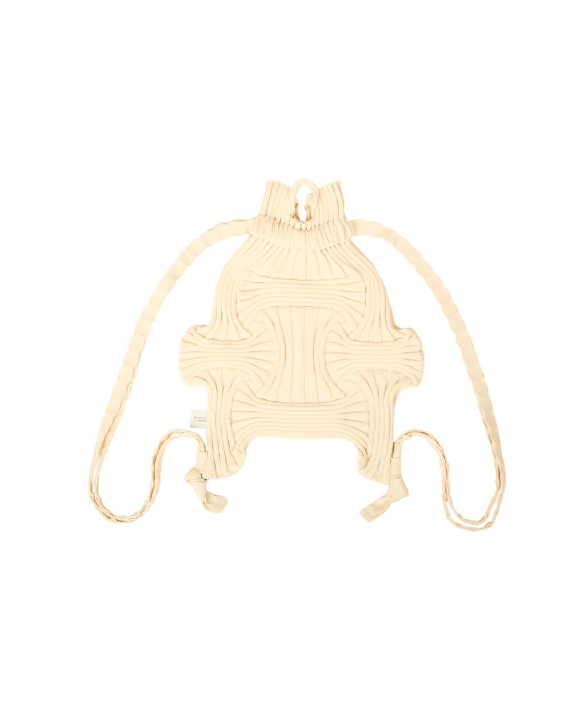Pleatsmama New Bow Backpack Ivory