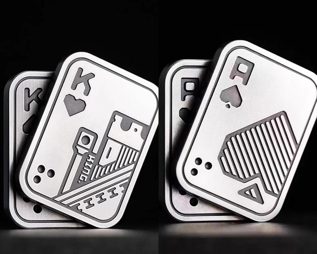 Fidget Spinner Kk Pop Fingerspitzen Kreisel Lösung Druckentlastung Spielzeug Push Poker Push Karte Edc Edelstahl Spielzeug Erwachsenen Geschenke