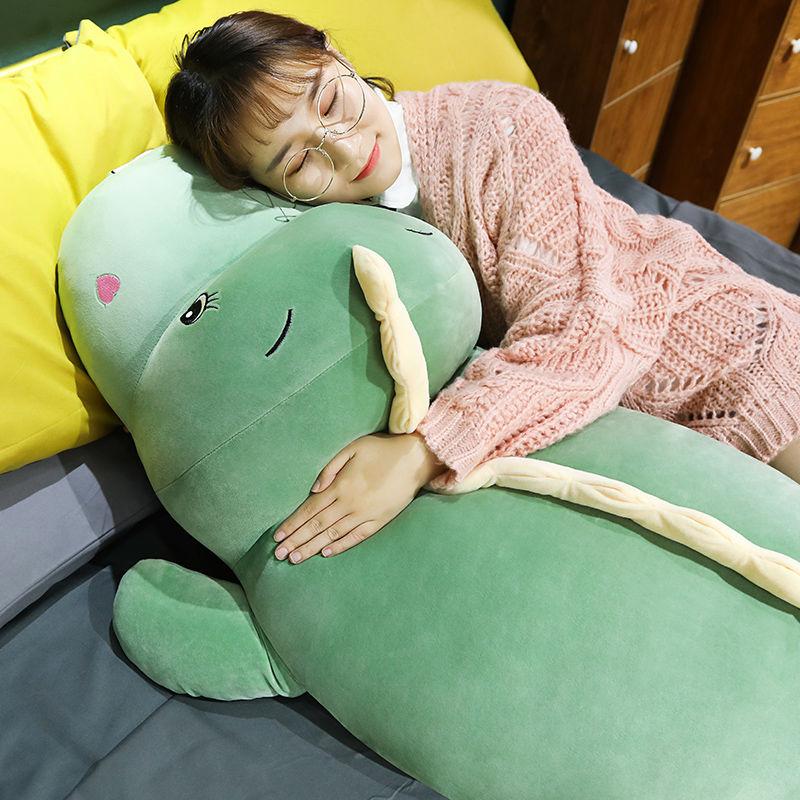 Dinosaurier-Plüschtierpuppe, die mit dir auf dem Bettkissen schläft. Süße Puppe für Mädchen. Große Stoffpuppe. Geburtstagsgeschenk