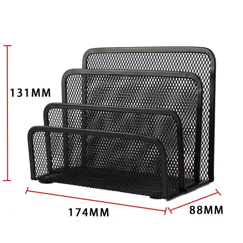 XIECEGN X8031 Metal Mesh 3-Compartment Desk Organizer