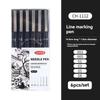 3/15Tip Black Pigment Micro-Pen Fineliner Ink PensDrawing Artist Illustration Pens Multiliner for Sketching Anime Manga Design