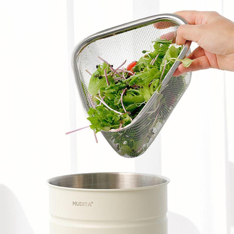 Wiedergeboren. J Spüle Eck-Dreieckskorb S / Edelstahl Lebensmittelabfallbehälter Sieb Abflussnetz