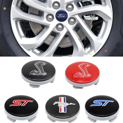 4pc 3D 54mm Car Emblem Wheel Hub Center Cap Badge Covers Auto Accessory For Fiesta Mondeo Fusion Escape Edge Ecosport Focus