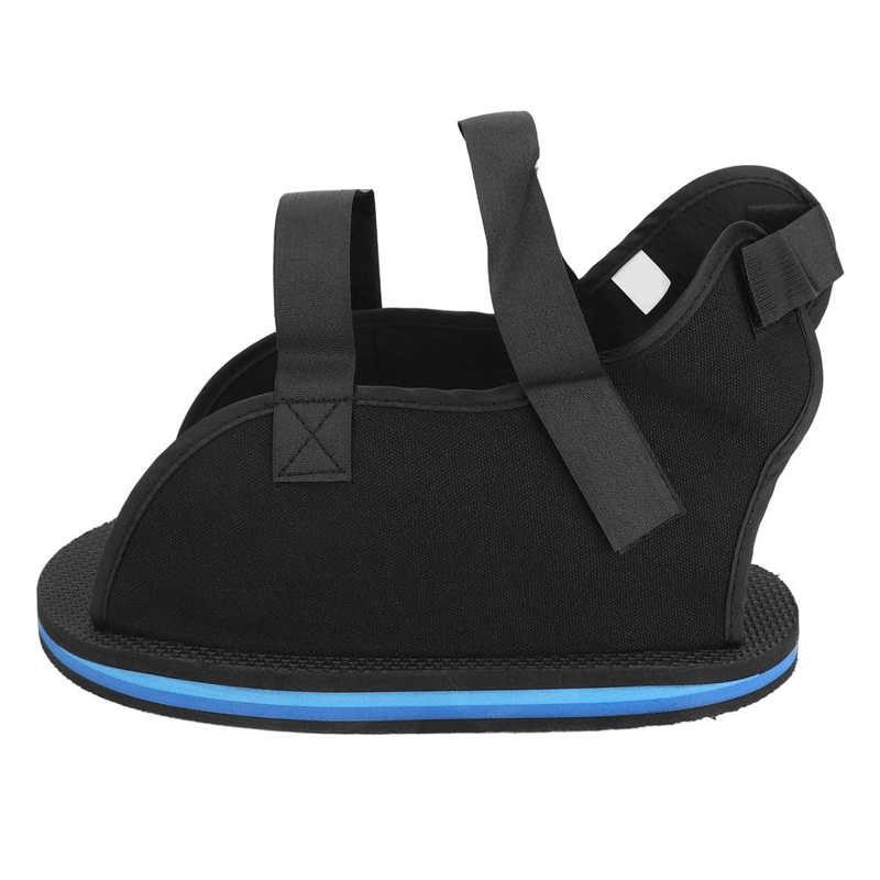 Walking Cast Shoe Open Toe Non Slip Stable Flat Sole Adjustable Canvas Fabric Shock Absorption Washable Injury Post Op Cast Shoe