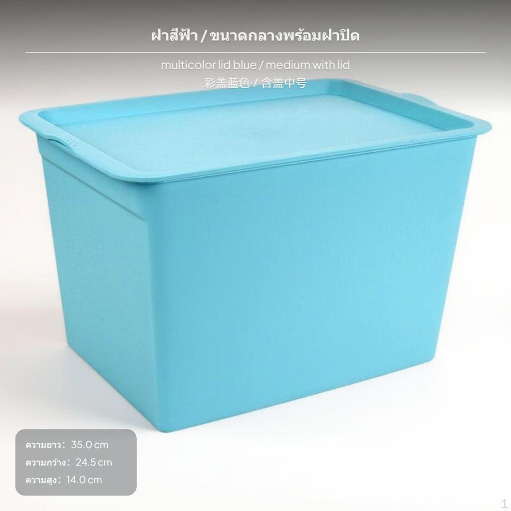 Plastic Storage Box with Lid, Medium, MultiPurpose Organizer for Closet