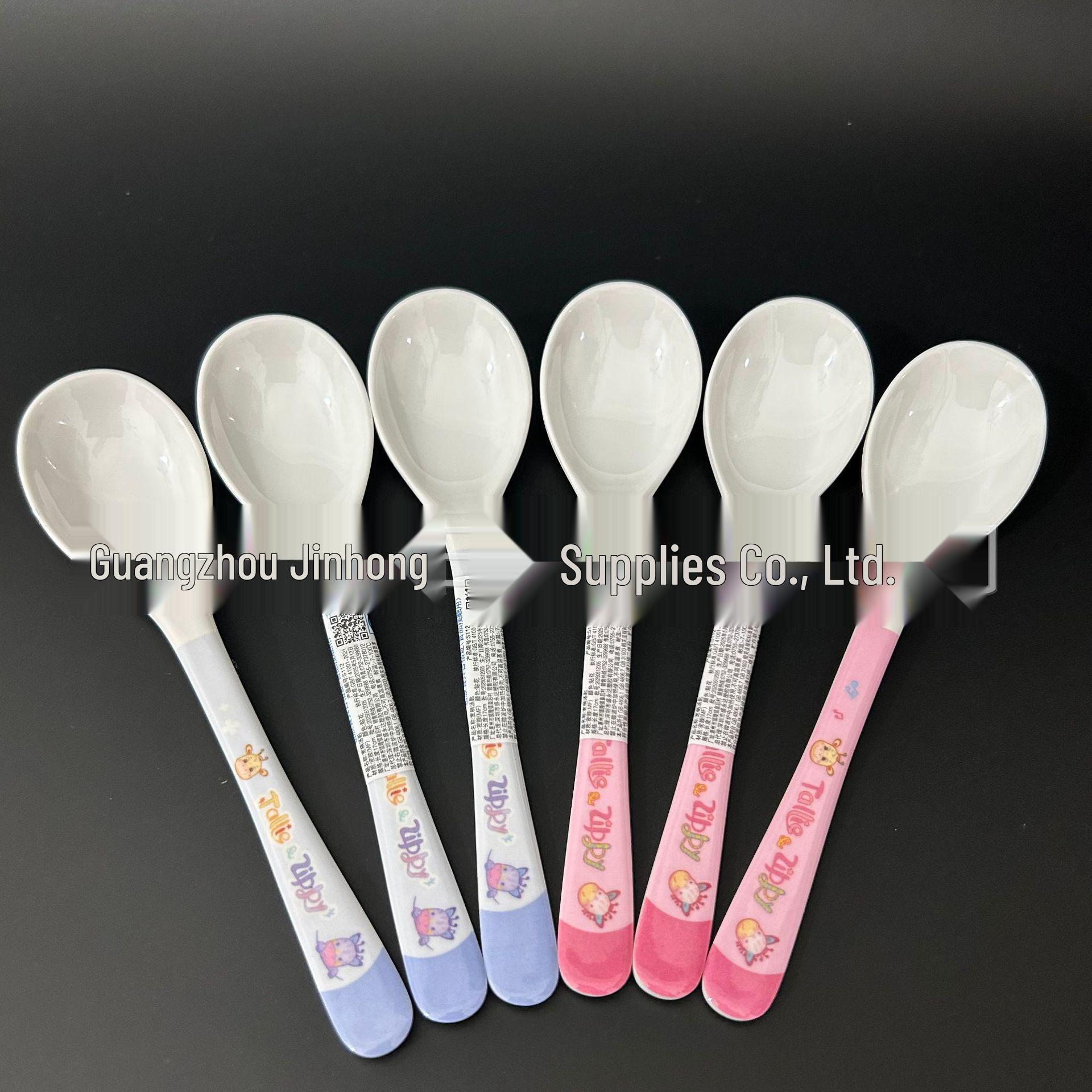 Cartoon Melamine Spoon: Long Handle Rice & Soup Spoon for Kids & Adults 17CM Horse Jump Round Head Spoon