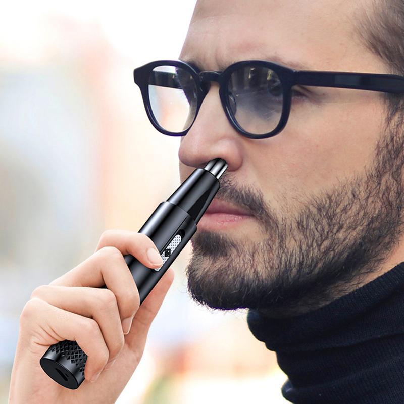 Electric Nose Hair Clipper Rechargeable Multi-Kinetic Shaving Two-In-One Unisex Fully Portable Automatic Nose And Ear Trimmer