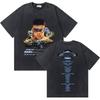 Rapper Rauw Alejandro Cosa Nuestra Vintage Washed T Shirt Men Women Hip Hop Fashion Pop Music Tshirt Mens Oversized Tshirts