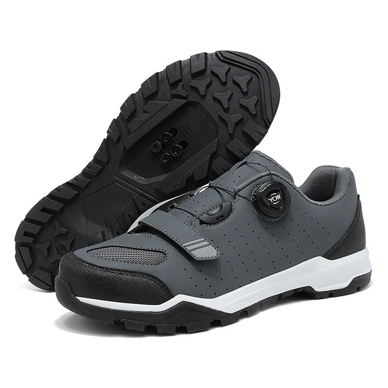 Mens Mountain Bike Cycling Shoes With Cleat System Breathable Lightweight Trail Riding Footwear